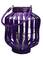 20" Tropicalia Tiki Bar Votive Candle Holder Lantern, Deep Purple